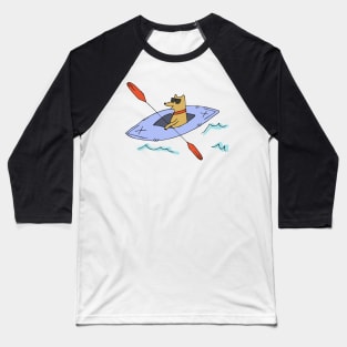 Cool Dog Kayaking Baseball T-Shirt